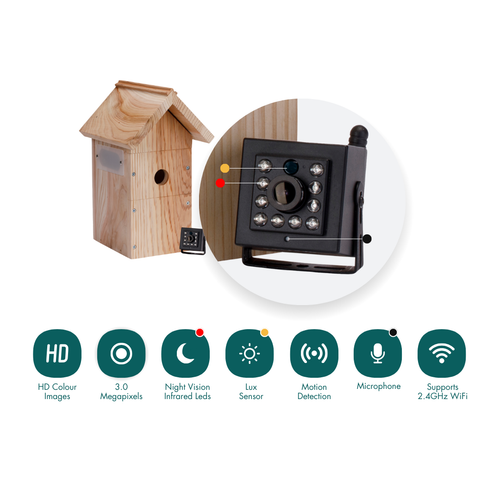 Squirrel Box Camera WiFi Bird Box Camera System
